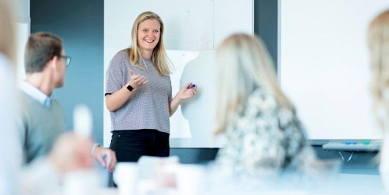 Trainees in a meeting